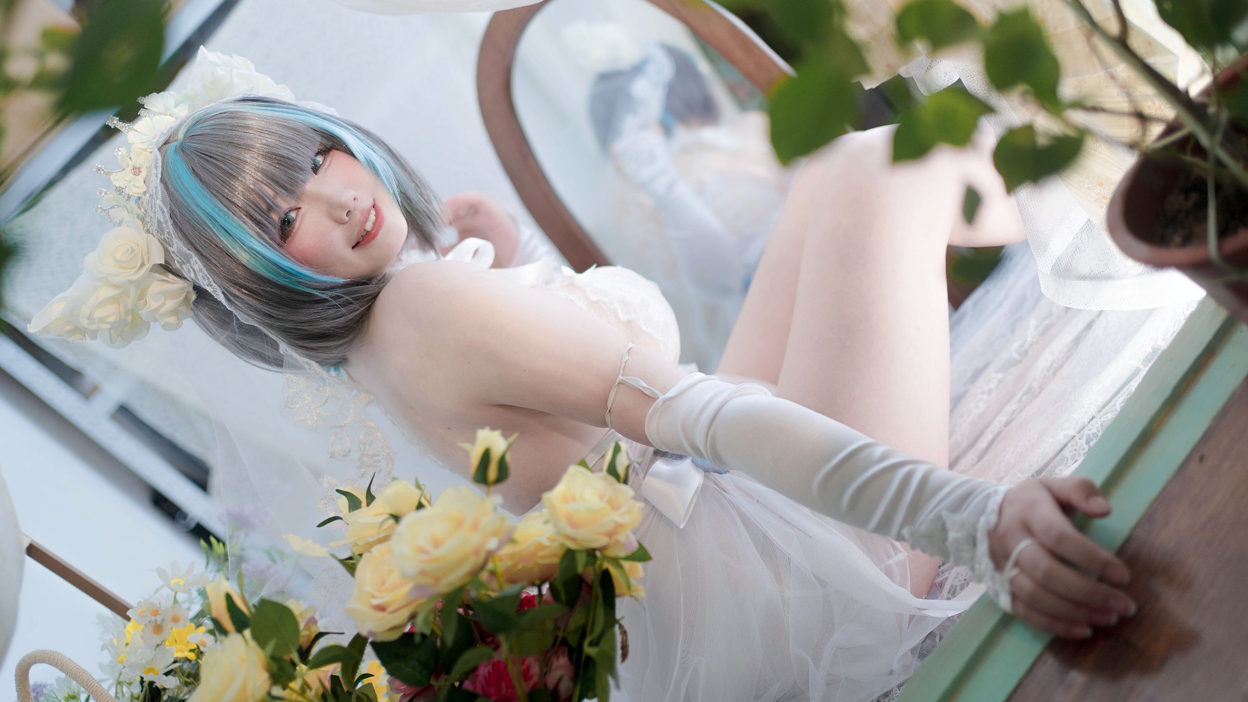 My DIY Cheshire Bride cosplay costume~