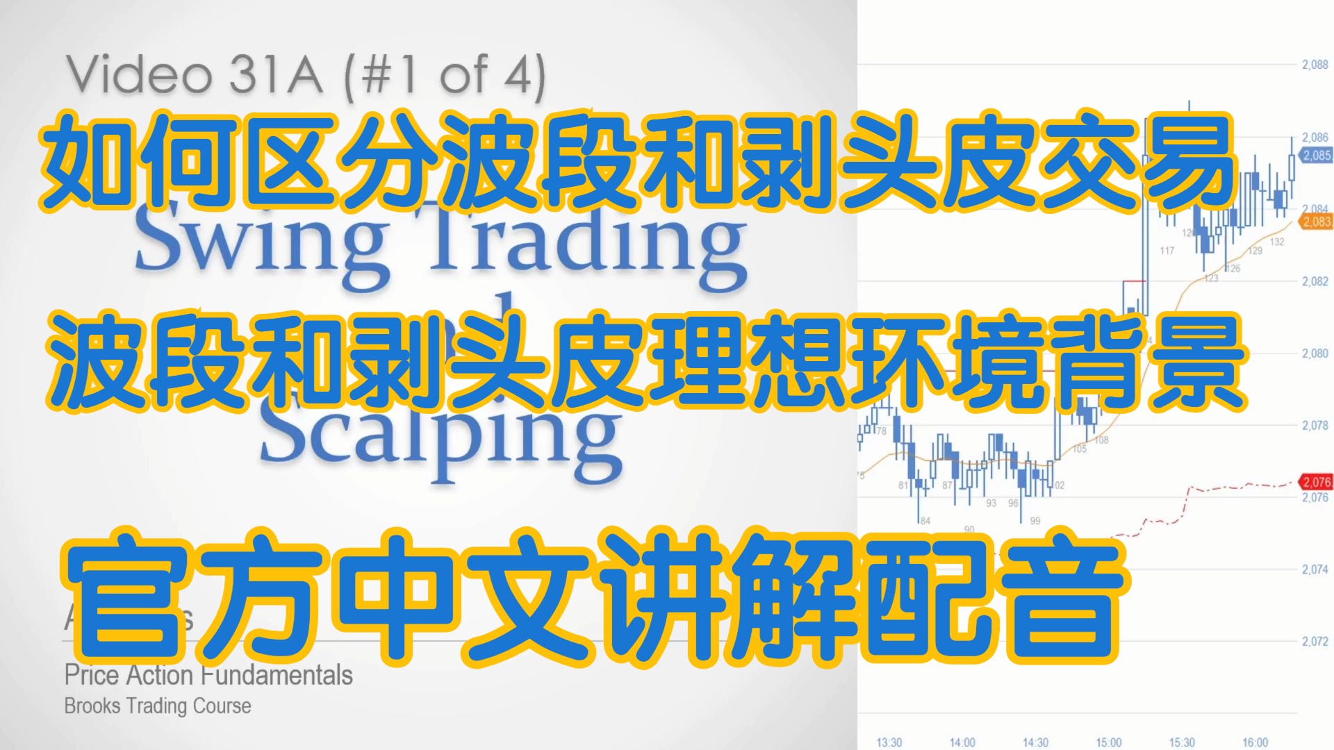 价格行为学 - 31A 如何区分波段交易和剥头皮交易 波段和剥头皮理想环境背景 - 官方中文配音 AL Brooks艾尔布鲁克斯 ACE COOPER木南