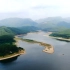 航拍广西南宁横县一座与贵港共同建设的水库，始建于1958年