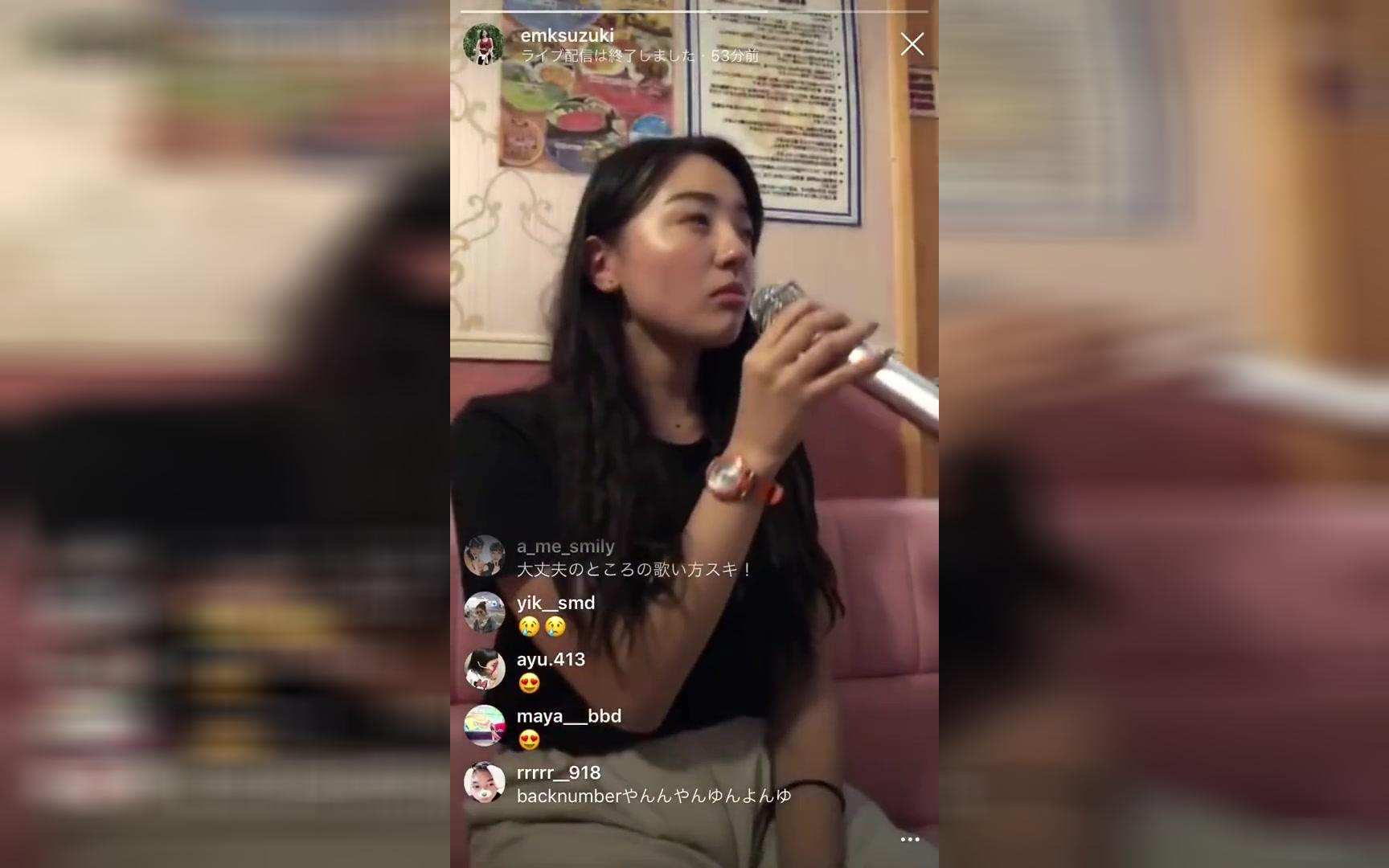 日本歌姬 ハッピーエンドback Number 鈴木瑛美子インスタライブより Instagram直播 哔哩哔哩 つロ干杯 Bilibili