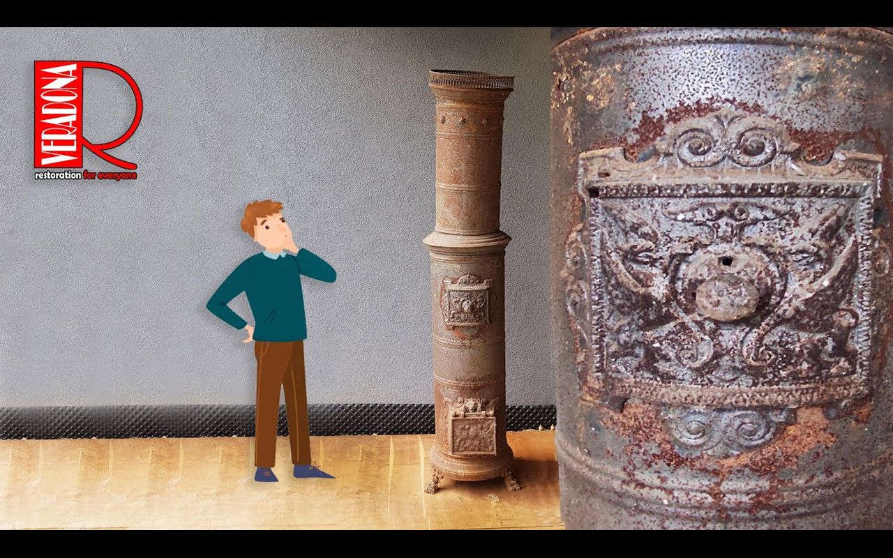【手工】老式铸铁雕花暖炉修复翻新 | 作者：Veradona Restoration | 机翻中文