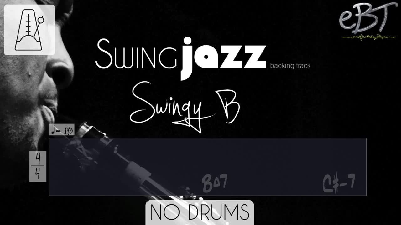 【即兴伴奏】swing jazz backing track in b major!