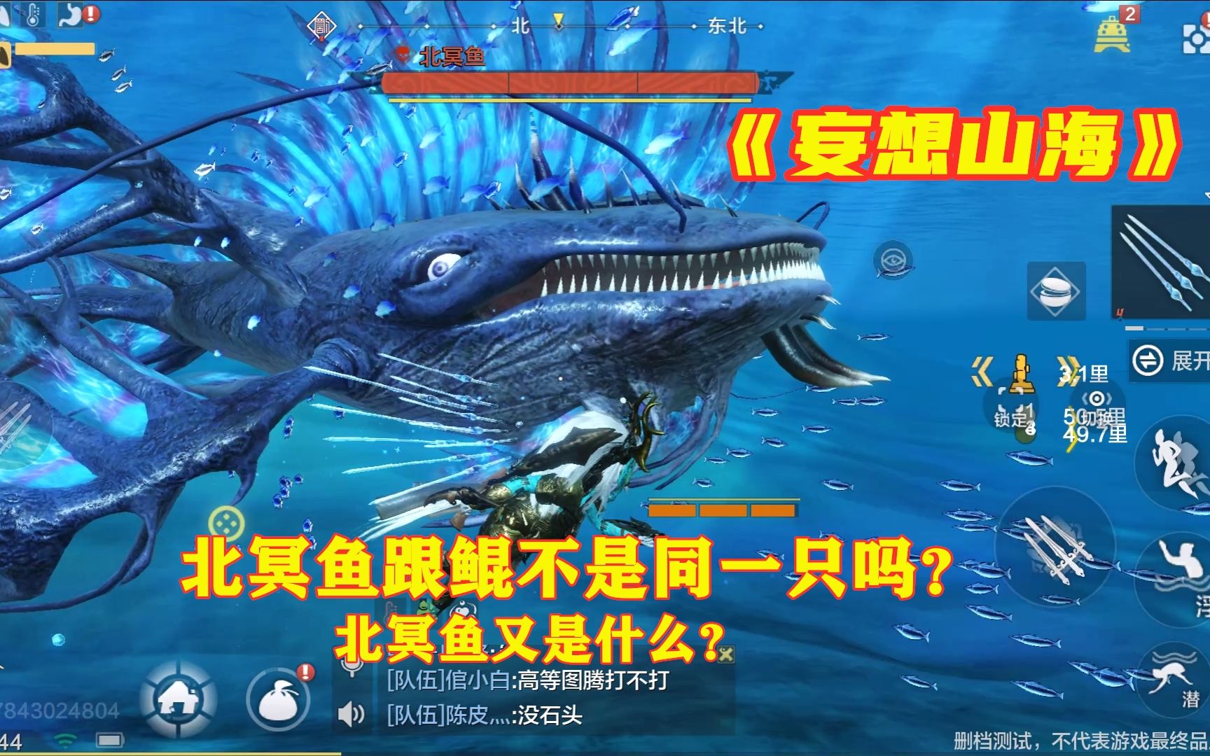 手游试玩妄想山海里还有一只北冥鱼啥玩意跟鲲不是一种吗