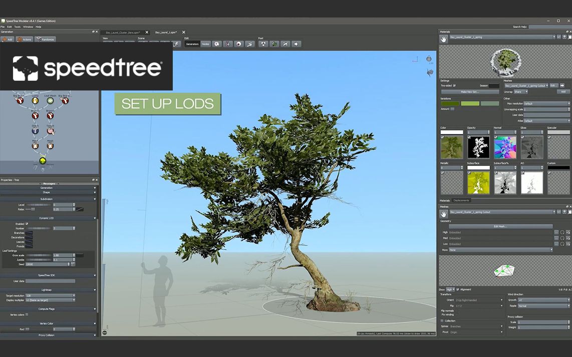 SpeedTree8.4.1如何在扫描模型基础上创建树