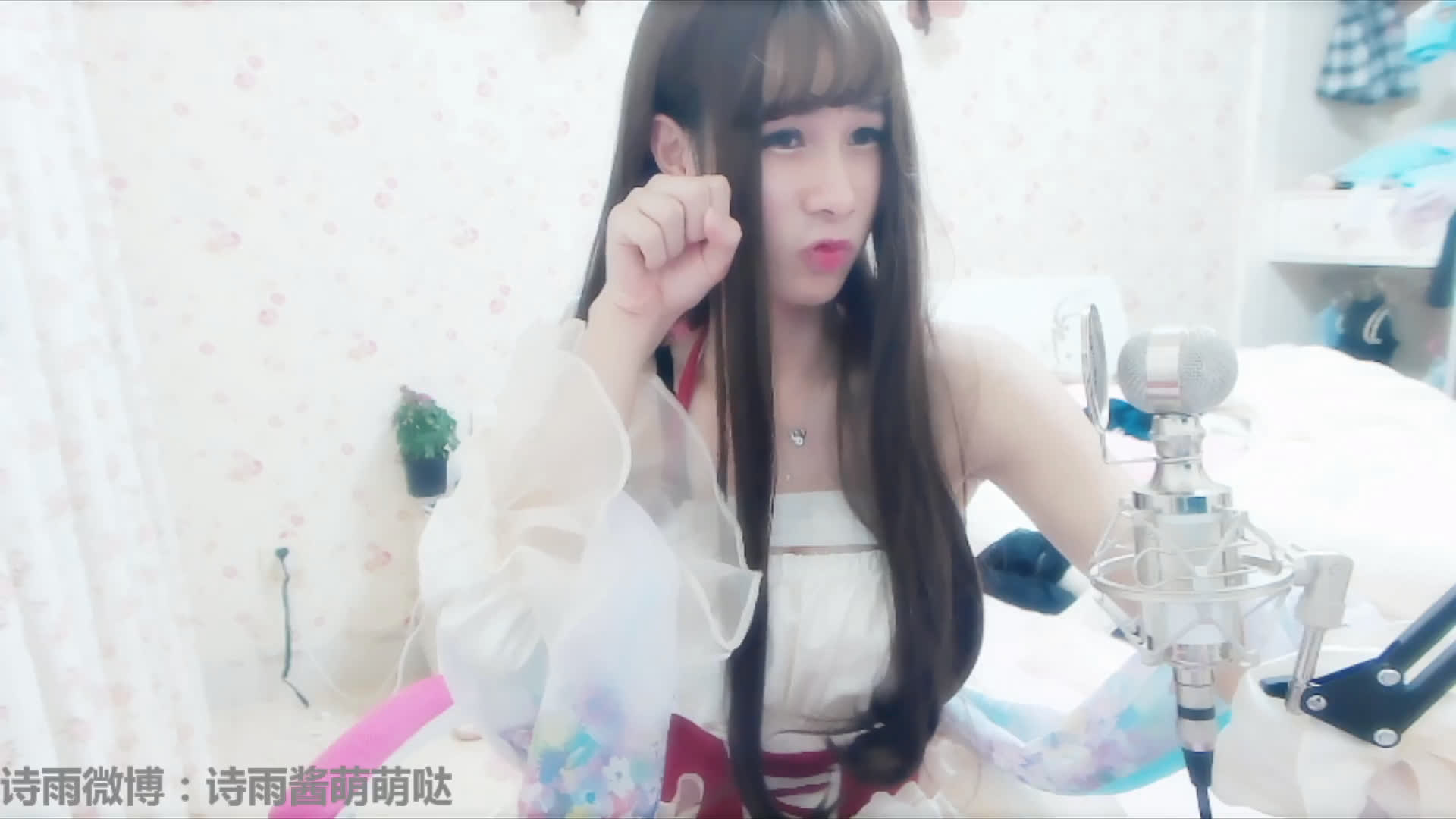 伪娘诗雨洛丽塔白丝水晶鞋丝带舞