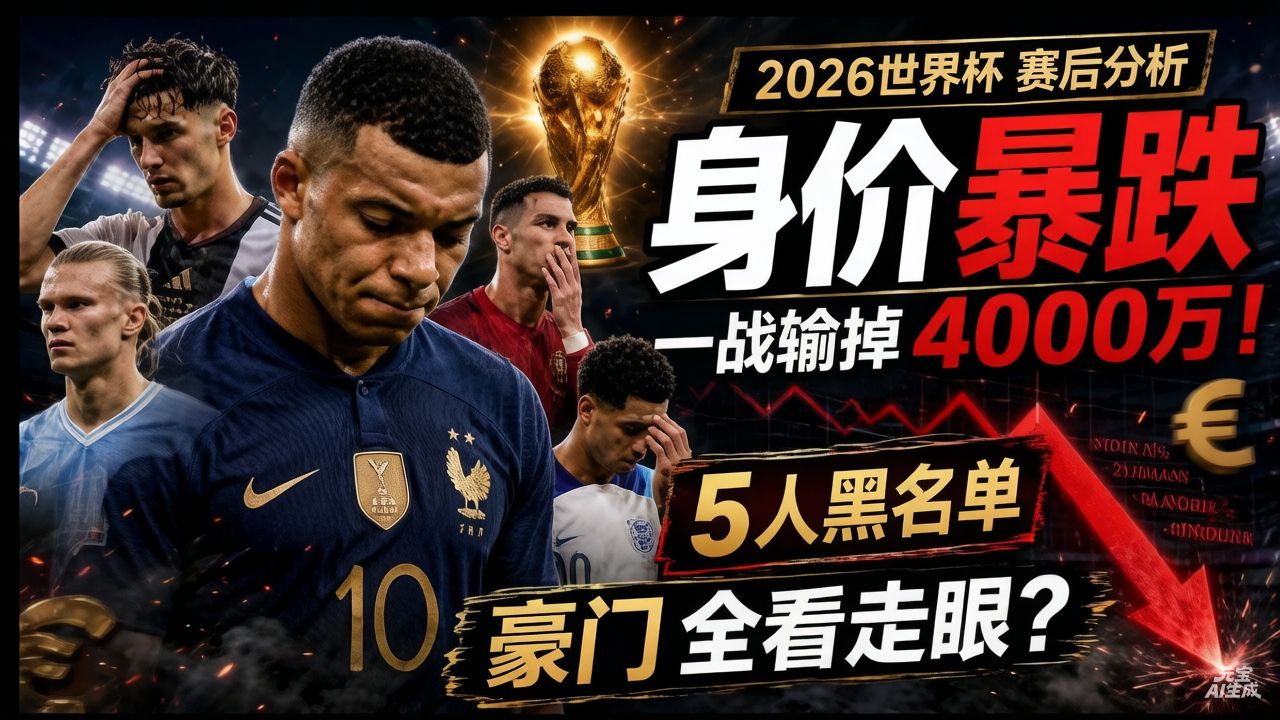 一战输掉4000万！2026世界杯“身价暴跌”黑名单：这五个人让豪门全都看走眼？