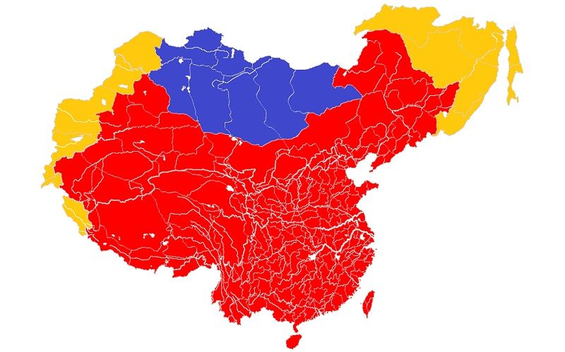 一分钟看完近代中国领土变迁(勿忘国耻)