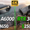 RTX A6000 48G vs RTX 3090 24G  显卡对比（4K分辨率测试，CPU为i9-10850K） 1080P视频