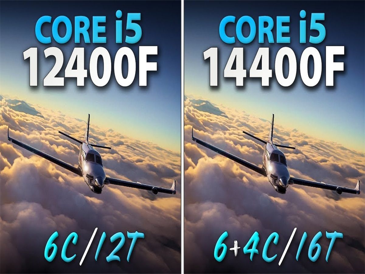 i5-12400F vs i5-14400F  CPU对比（1080P分辨率测试，显卡为RTX 4090）