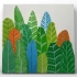 幼儿园撕纸拼贴画：茂密的树林