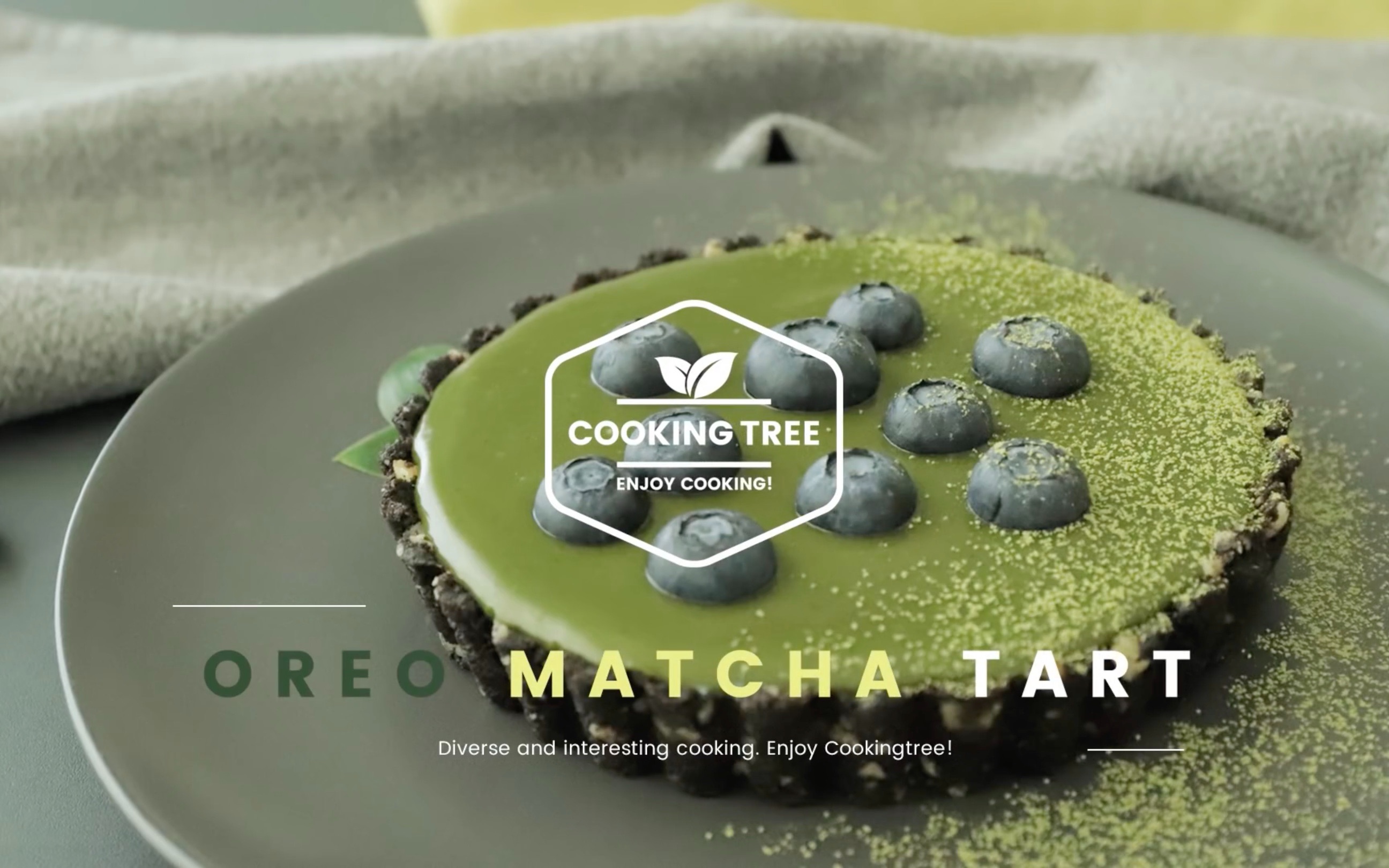 cookingtree,cookingtree曲奇 oreo matcha(green tea) tart recipe - cooking tree cooking asmr