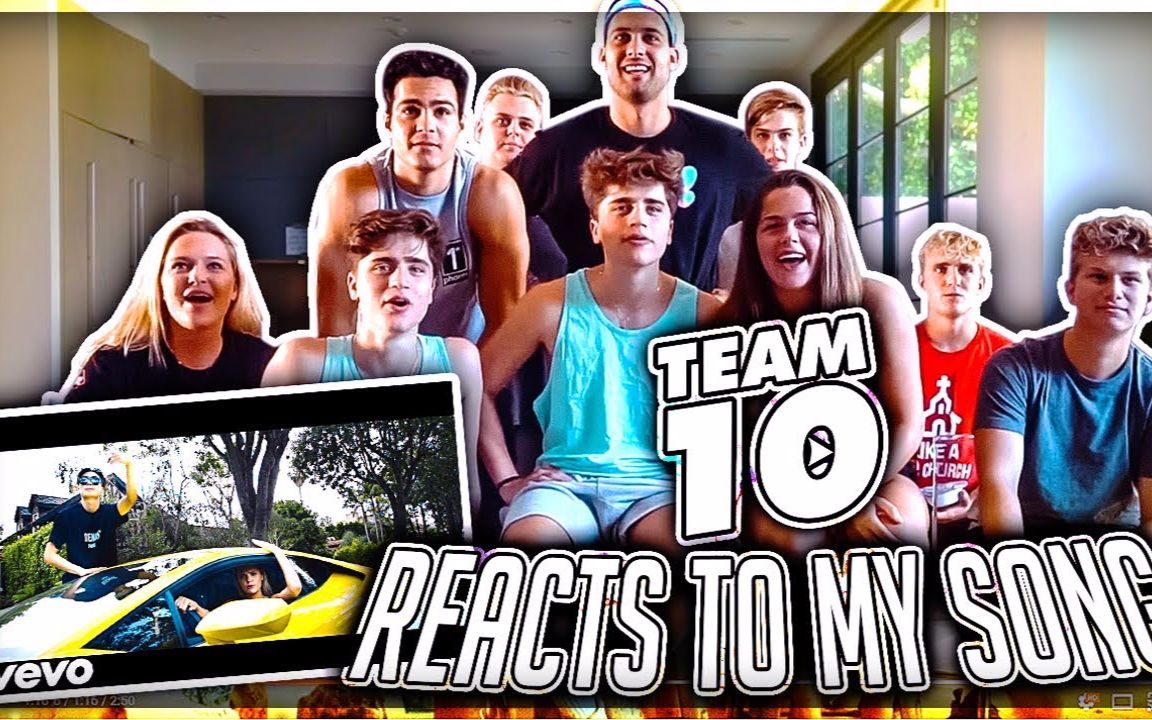 ricegum vlogs - team 10 finally reacts to my music video