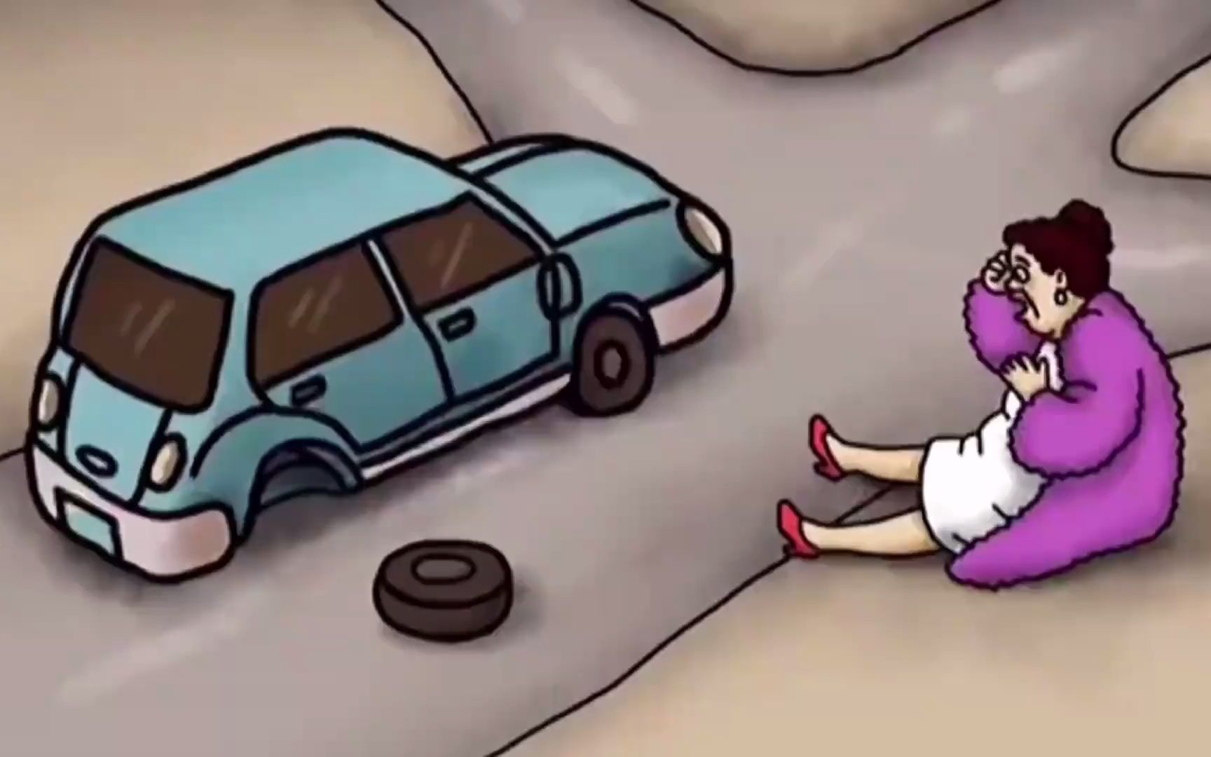 脑力测试：仔细观察，她应该怎样安装轮胎呢？