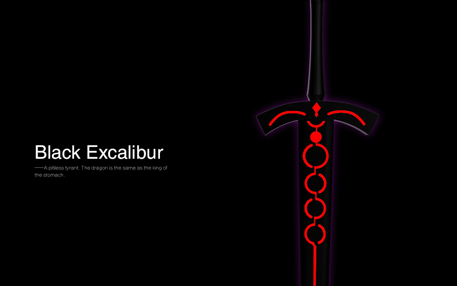 【王之宝库·3d建模】黑暗圣剑 black excalibur