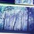 水彩过程 水彩风景之蓝色森林~~~~~微博：娜Naland