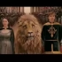 电影纳尼亚传奇1片段战斗结束，四个人类小孩获得了王位册封，狮王则孤独的离开了