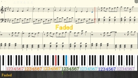 faded钢琴曲谱数字(5)