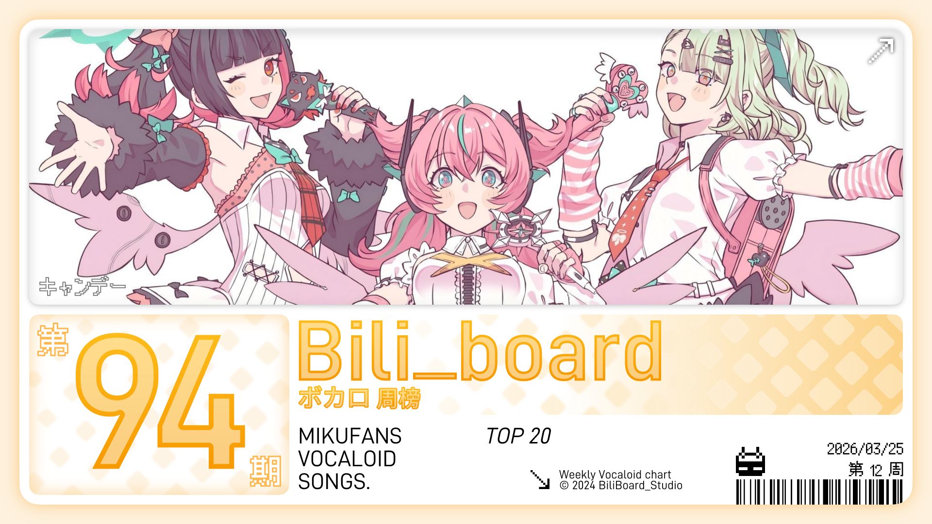 Bili_Board术力口周榜第94期2026年3月25日第12周