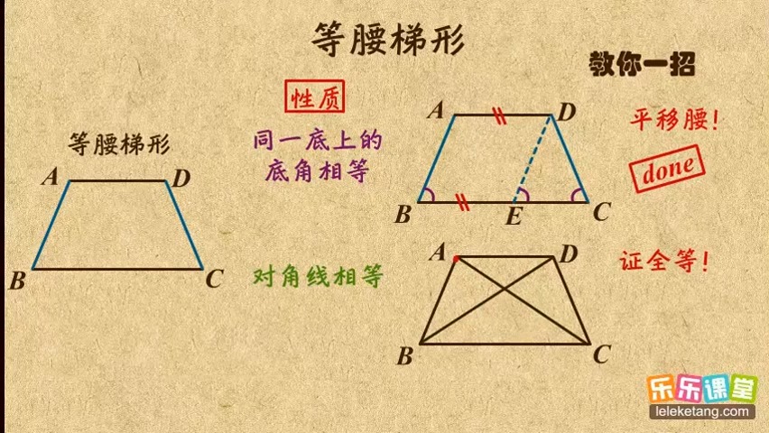 02等腰梯形的性质 梯形 初中数学初三