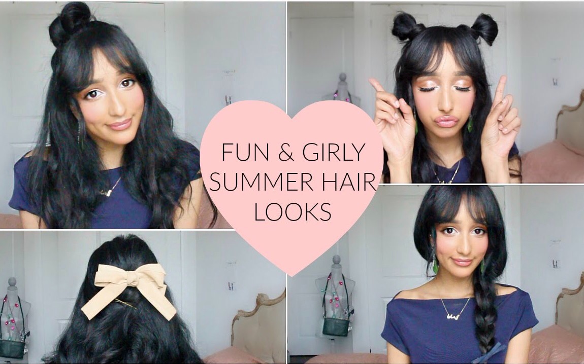 fun & girly summer hair looks! (no heat)