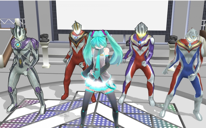 【初音x奥特曼】犯罪高手(smooth criminal)_mmd·3d