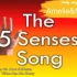 五种感觉英文歌，小学生必备，看，听，尝，闻，摸，five senses song