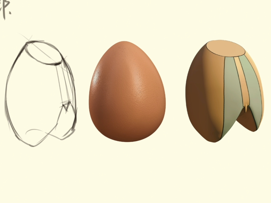 如何通过简单的形状绘制复杂的胸腔结构～