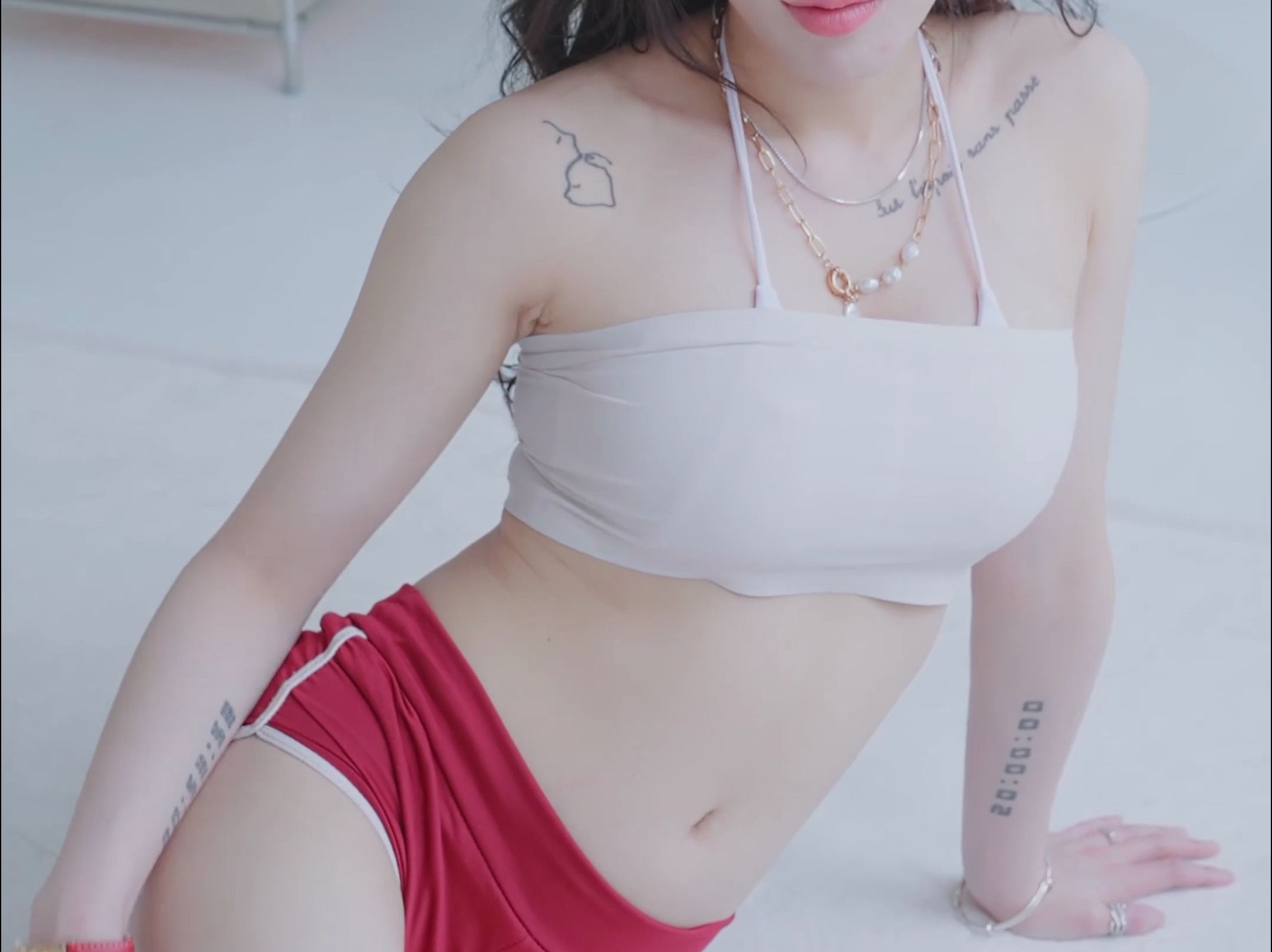 Miss ChoiApple's shorts & wrap skirt over the knee socks outfit