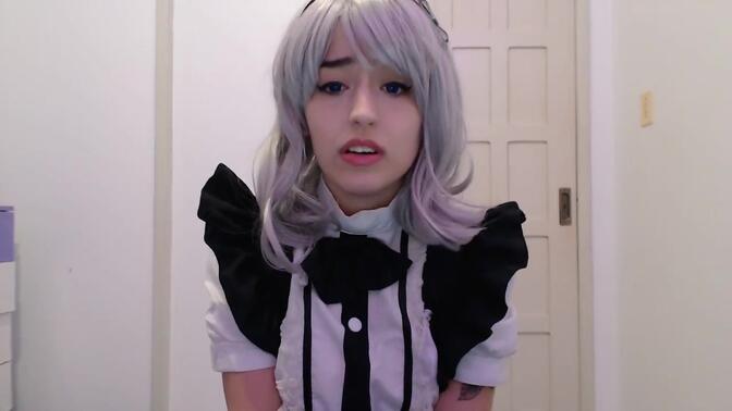 Maid cosplay girl xxxxxx and begging to her boss