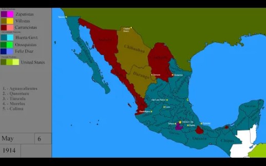 【历史地图】墨西哥革命 : 每天