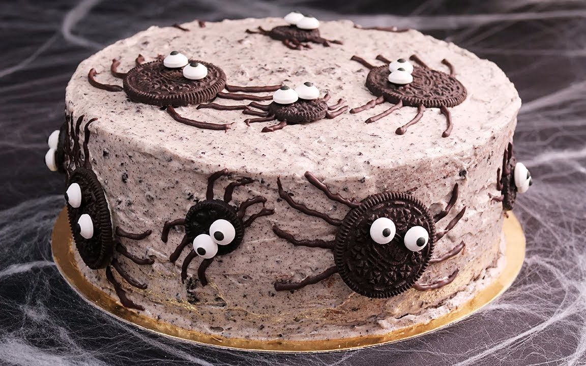 【mery西厨西点】万圣节特辑之如何用奥利奥制作一个蜘蛛蛋糕@柚子木