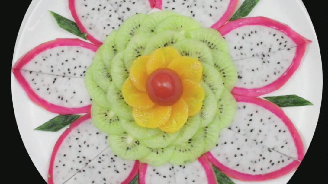 创意花式切法水果拼盘，简单易学，你学会了吗？