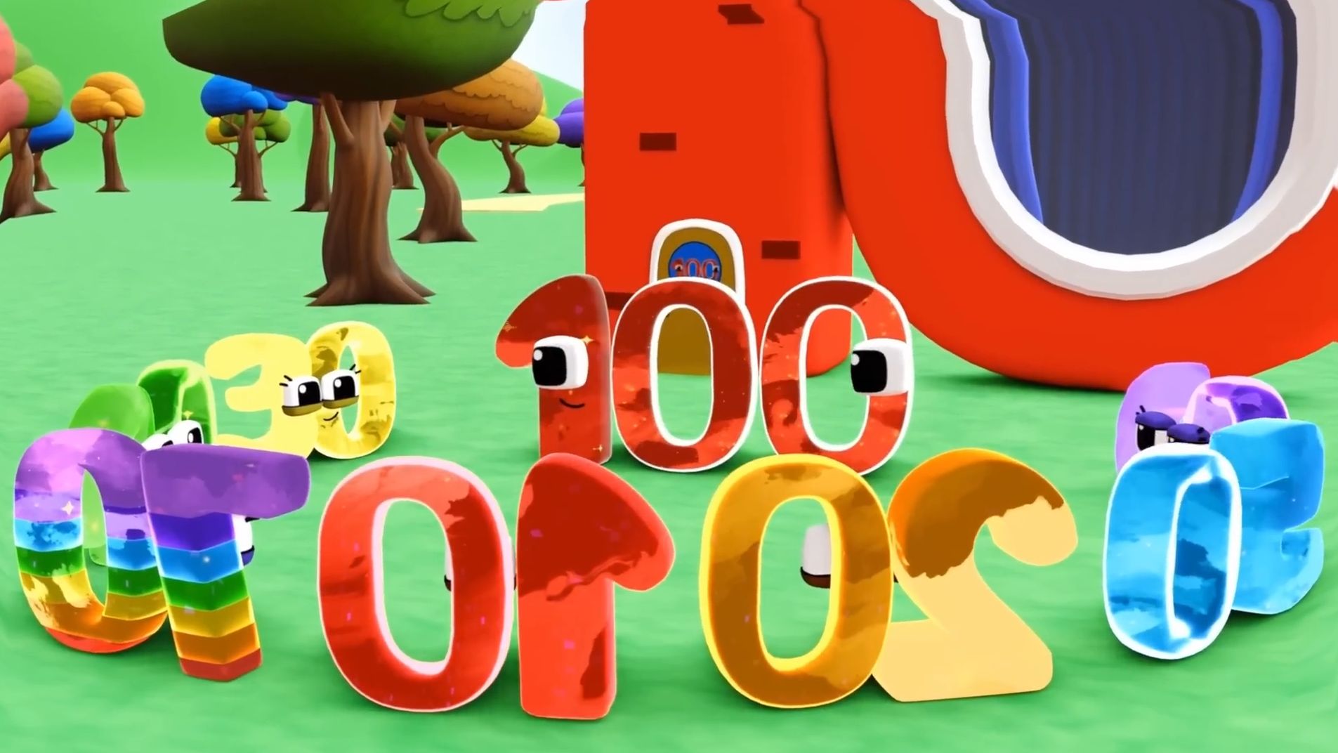 数字气球 次方 数学英语动画