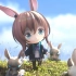 草地上的小兔子真可爱