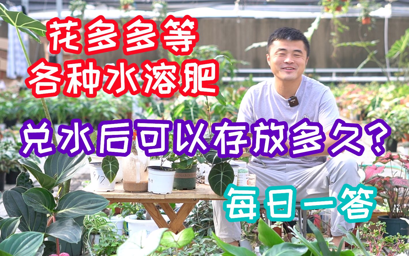 花多多、磷酸二氢钾等水溶肥兑水后可以存放多久？每日一答。