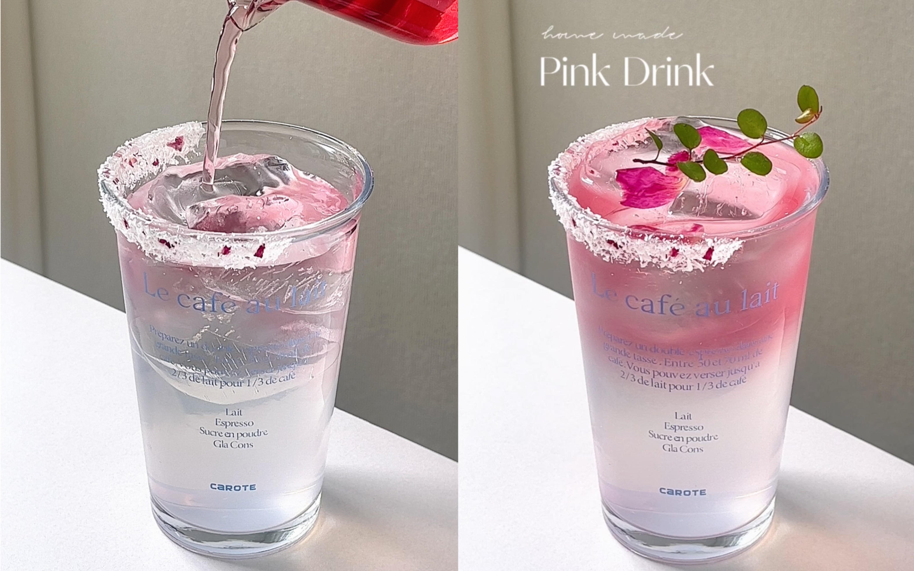 浪漫春日特调，心动粉玫瑰椰子水。