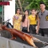 越南旅游的第三天，越南路边的美食烤羊肉，这里还遇见服务员很美让阿辉不想去了。