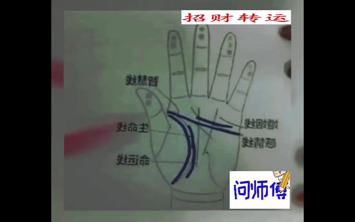 吉瑞大师 断掌手相,第四种假断掌两条生感假断掌,事业