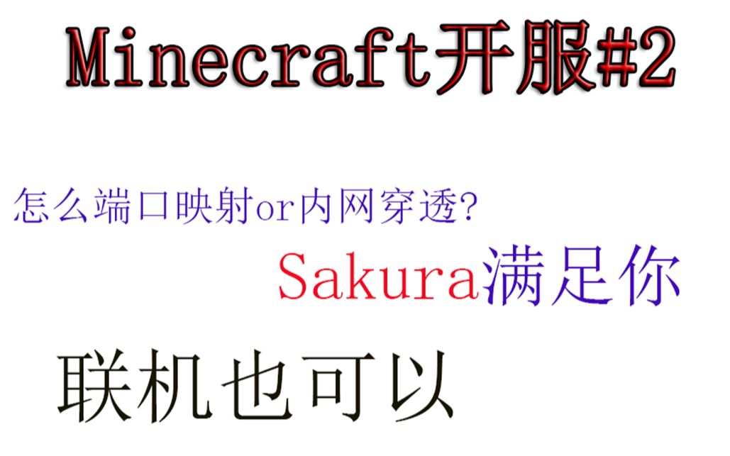 小排 Minecraft开服 2 怎么端口映射or内网穿透 Sakura满足你 我的世界联机也可以 哔哩哔哩 つロ干杯 Bilibili