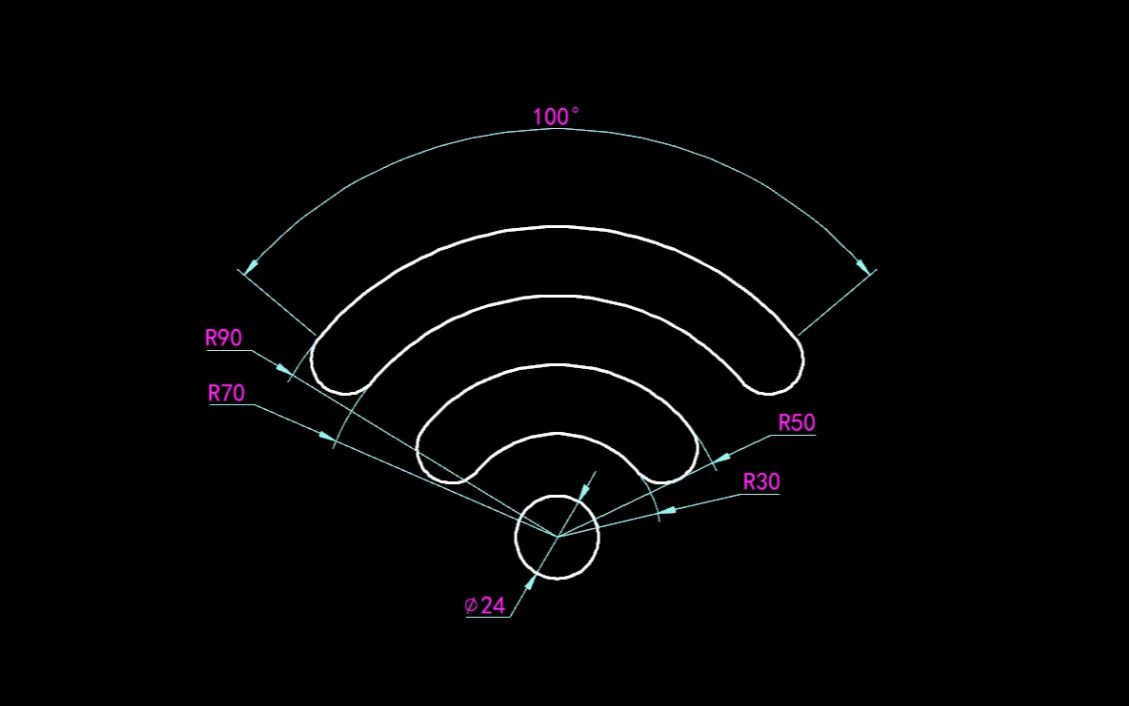 CAD每日一练 CAD绘制wifi信号