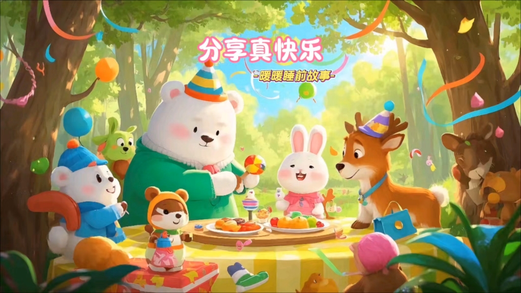 儿童睡前故事《分享真快乐》