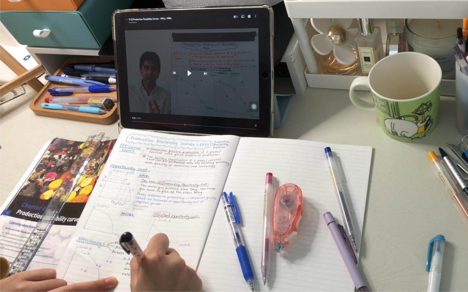 Study With Me｜沉浸式学习55min｜翻书笔触音｜外面可能有点吵=(