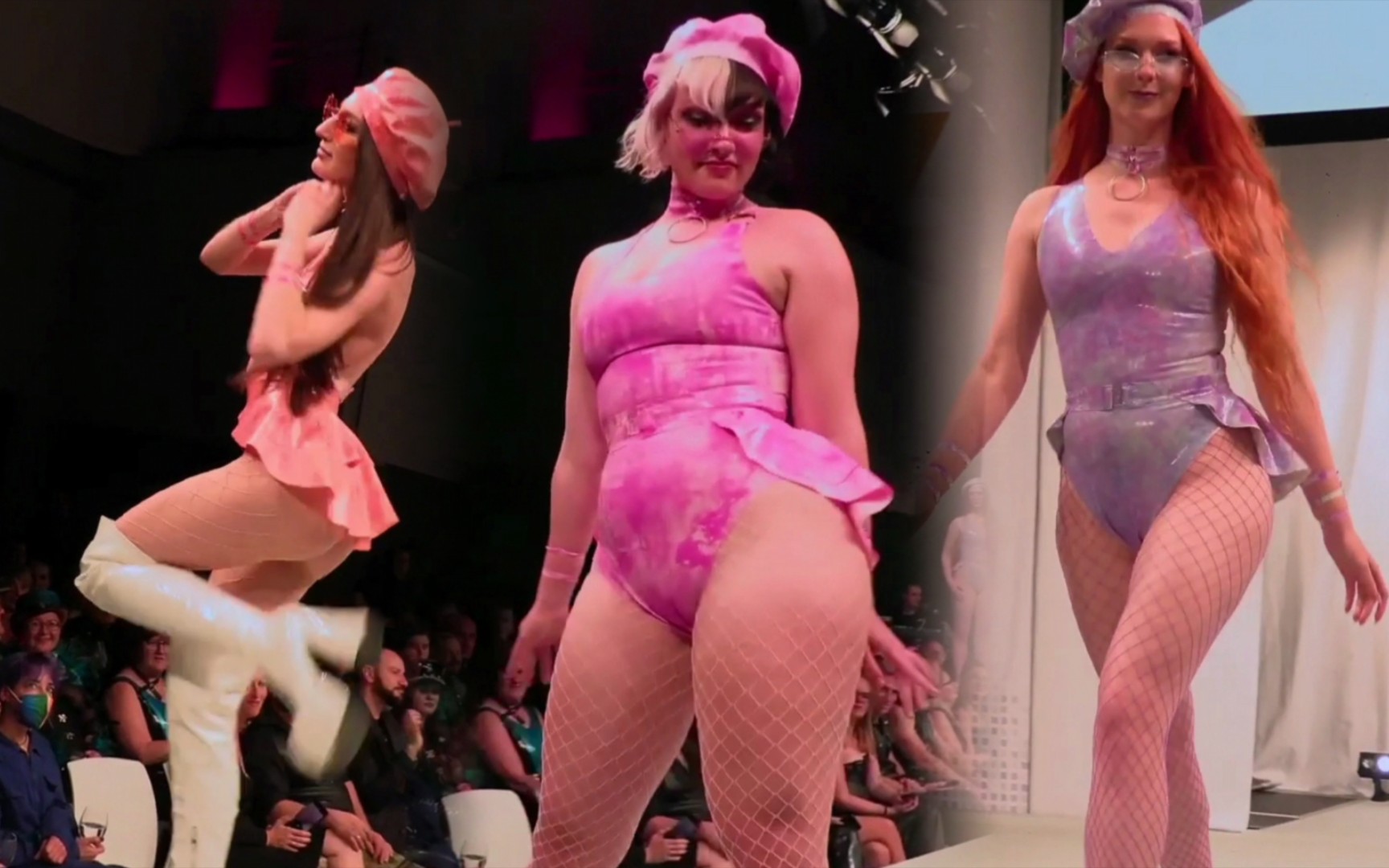 Runway show of latex brands in Munich, Germany