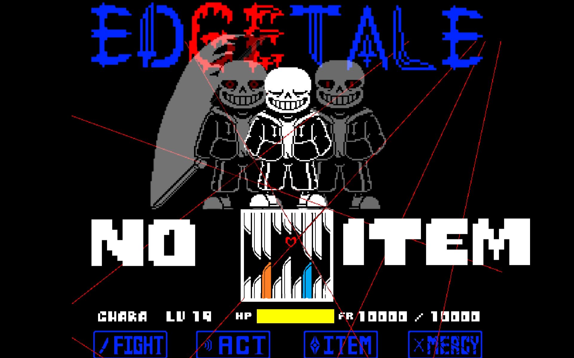 [Edgetale]sans战全阶段无药通关！！！