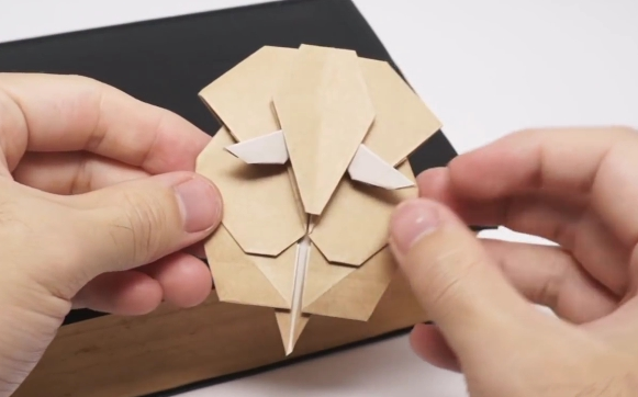 折纸—2d大象 可作书签使用 origami elephant bookmark (jo