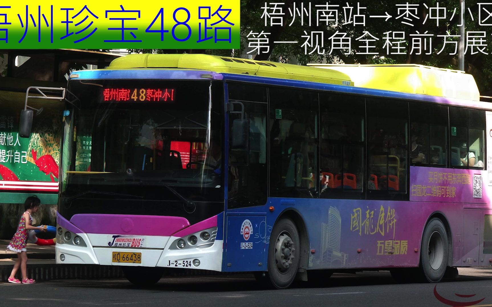 [Transport Ride53][S03E17]梧州珍宝48路 梧州南站→枣冲小区 第一视角全程前方展望哔哩哔哩bilibili