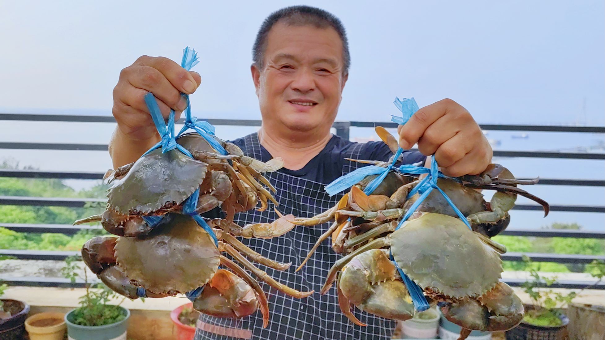 阿胖山赶海抓了10几斤青蟹，最少值2000块，做咖喱蟹吃过瘾