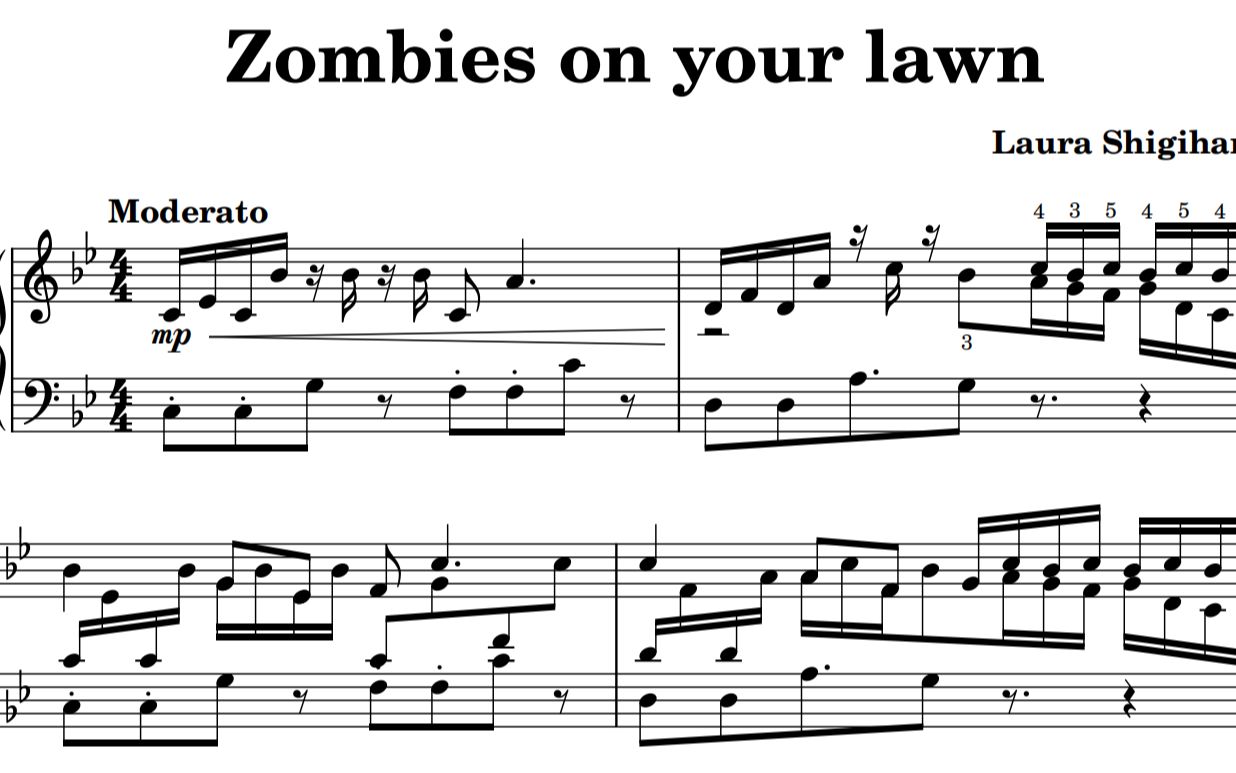 【钢琴】植物大战僵尸主题曲-Zombies on your lawn
