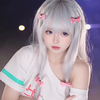 呆萌白毛萝莉cosplay