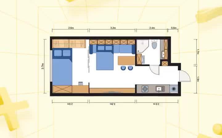 31平一居室，极致改造，一家三口住起来也舒服。